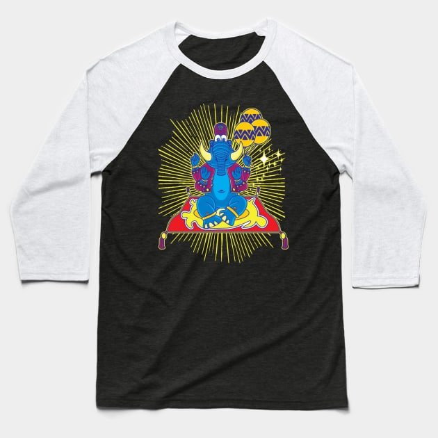 Elephant God Baseball T-Shirt by Daletheskater